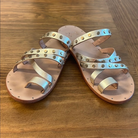 beek Shoes - Women's Beek Lory Gold Studded Sandals